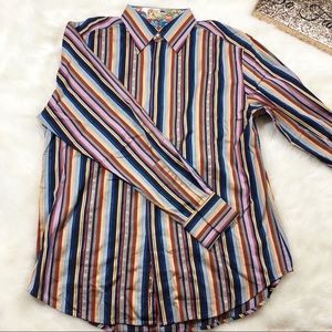 •Robert Graham Colorful Striped Long Sleeve•